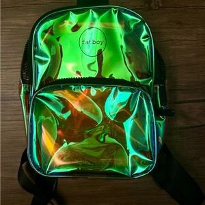 Fatboy Clear Pink Iridescent Mini Backpack